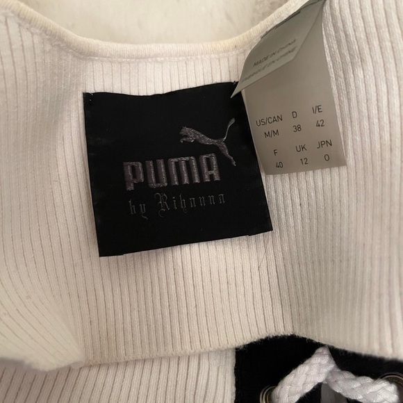 Fenty Puma by Rihanna Ribbed Lace-Up Cropped Bra Top - Picture 7 of 8